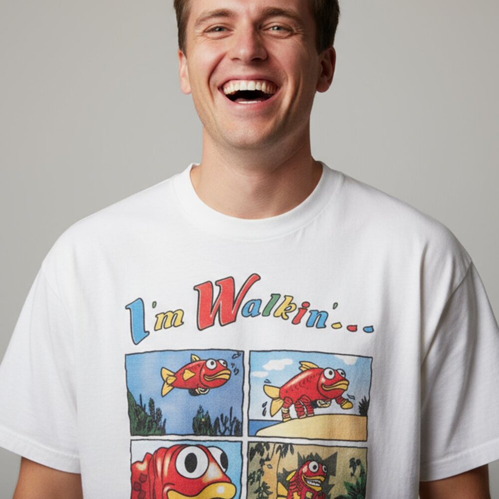 Vintage Duracell “I’m Walkin’ Yes Indeed!” Graphic T-Shirt – Size Large